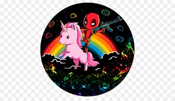 Deadpool Unicorn Drawing Marvel Comics T-shirt - deadpool 