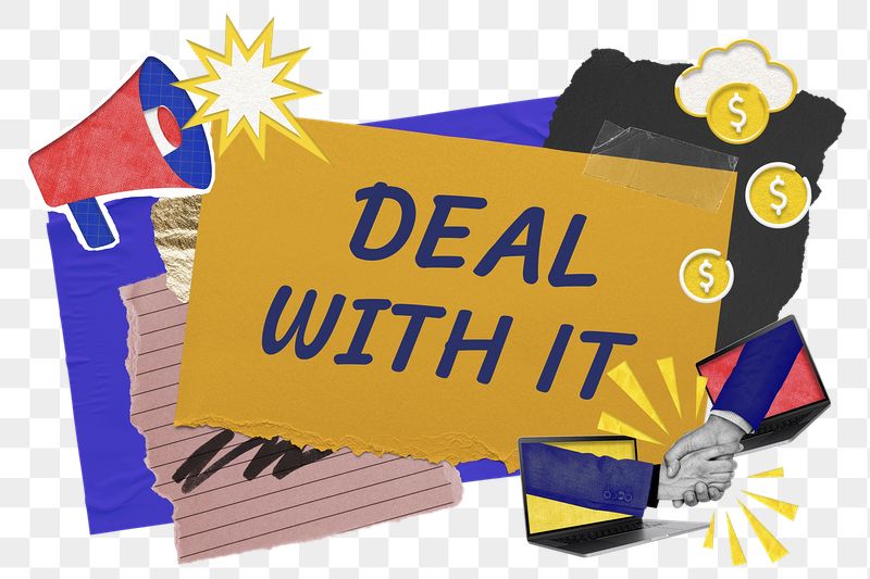 Deal with it png word | Free PNG - rawpixel