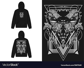 death goat on a dark background