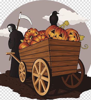 Death Halloween Poster Illustration, Halloween Poster transparent background PNG clipart