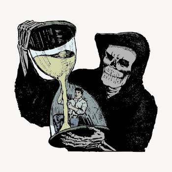 Death hourglass clipart, Grim Reaper | Free Vector Illustration - rawpixel