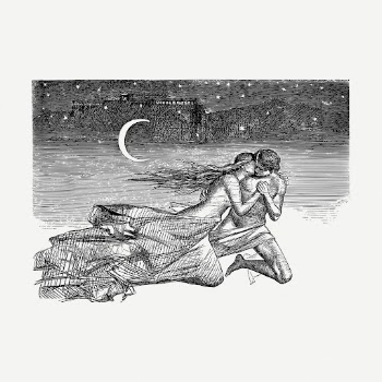 Death of Oenone drawing, couple | Free PSD - rawpixel