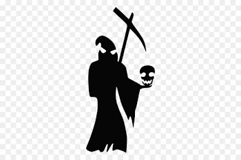 Death Tattoo Stencil Art Human skull symbolism - grim reaper 