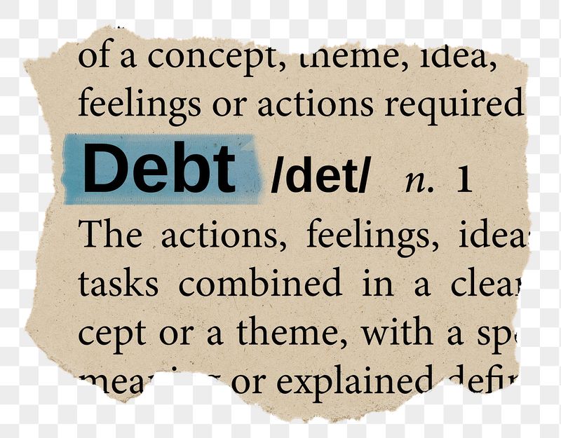 Debt png word sticker, torn | Free PNG - rawpixel
