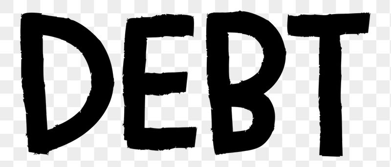 Debt png word sticker typography, | Free PNG - rawpixel