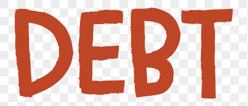 Debt png word sticker typography, | Free PNG - rawpixel