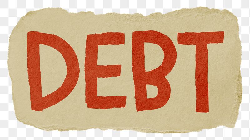 Debt png word sticker typography, | Free PNG - rawpixel