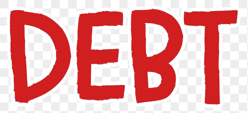 Debt png word sticker typography, | Free PNG - rawpixel