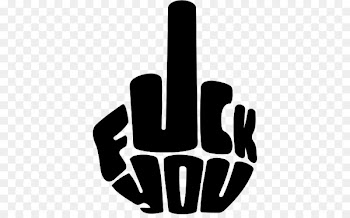 Decal Bumper sticker Middle finger - car 