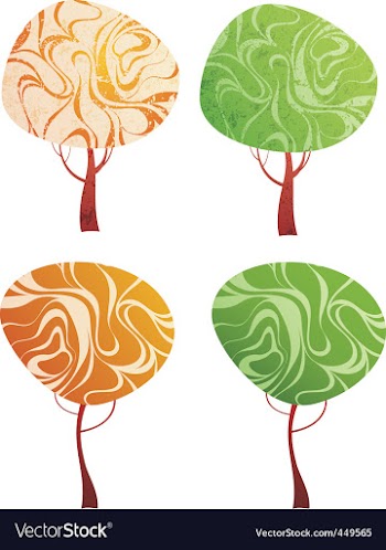 Deco trees vector image