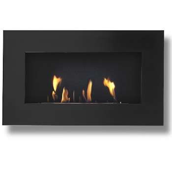 Decoflame New York Plaza Wall Mounted Bio Ethanol Fireplace (Black ...