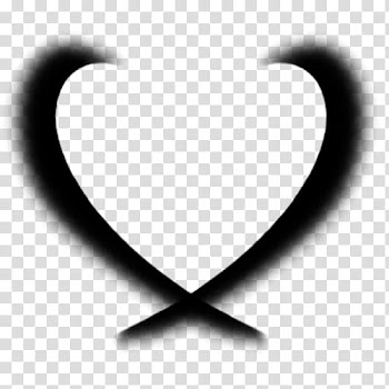 DECOR brushes, black heart transparent background PNG clipart