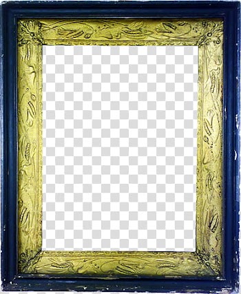 Decor Frame, blue and brown wooden frame transparent background PNG clipart
