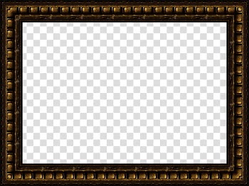 Decor Frame, brown wooden frame transparent background PNG clipart