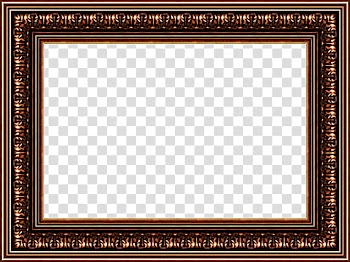 Decor Frame, brown wooden frame transparent background PNG clipart