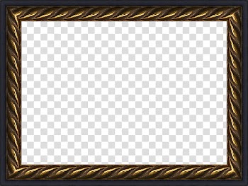 Decor Frame, rectangular brown frame transparent background PNG clipart