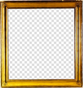 Decor Frame, rectangular brown wooden painting frame transparent background PNG clipart