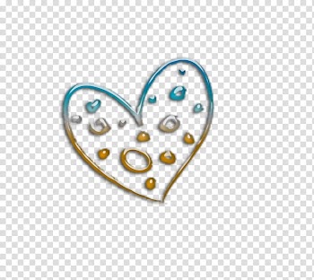 Decoraciones, blue and yellow heart illustration transparent background PNG clipart