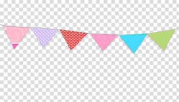 Decoraciones bonitas, red, pink, and blue banner illustration transparent background PNG clipart