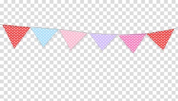 Decoraciones bonitas, red, pink, and blue banners transparent background PNG clipart