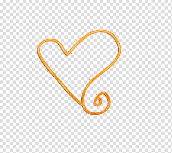 Decoraciones, orange heart illustration transparent background PNG clipart