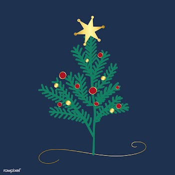 Decorated Christmas tree design vector | Free stock vector - 503478