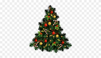 Decorated - Christmas Tree Transparent Background