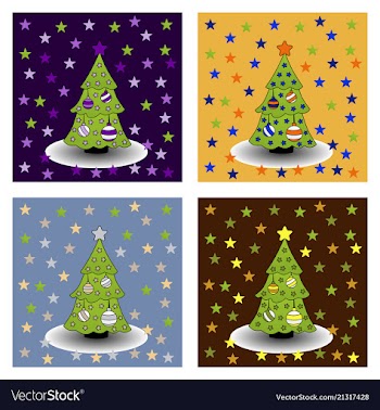 Decorated christmas tree vector image