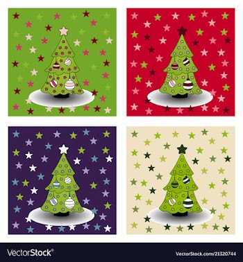 Decorated christmas tree vector image