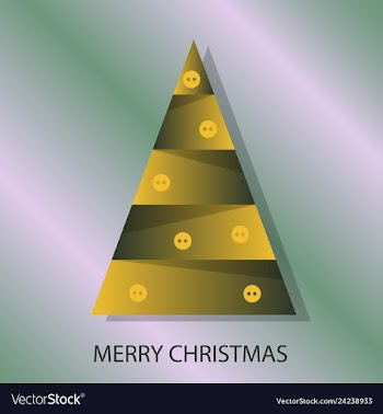 Decorated christmas tree with decoration balls vector image