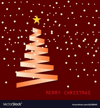 Decorated christmas tree with decoration balls vector image