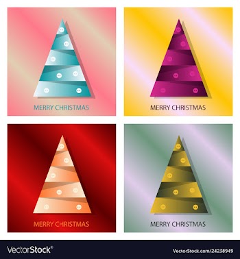 Decorated christmas tree with decoration balls vector image