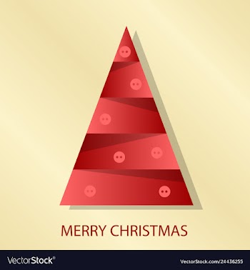 Decorated christmas tree with decoration balls vector image