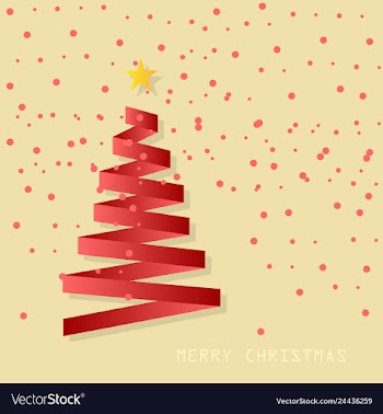 Decorated christmas tree with decoration balls vector image