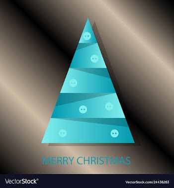 Decorated christmas tree with decoration balls vector image