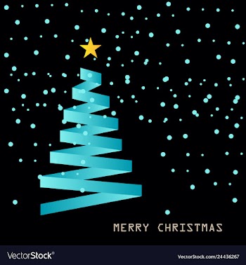 Decorated christmas tree with decoration balls vector image