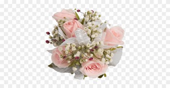 Decorated Rose Corsage, Pink - Garden Roses