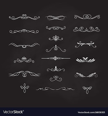 Decoration elements blackboard vintage vector image