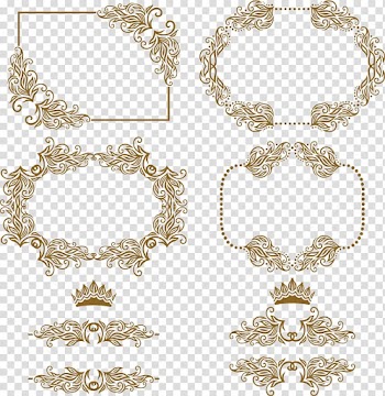 Decorative arts , frame,Euporean pattern,Dividing line transparent background PNG clipart