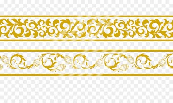 Decorative arts Stencil Ornament Sticker - Gold lace border pattern material 