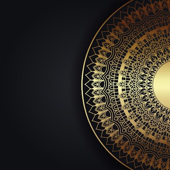 Decorative background with an elegant mandala design Free Vector
