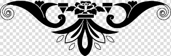Decorative , black floral frame décor transparent background PNG clipart