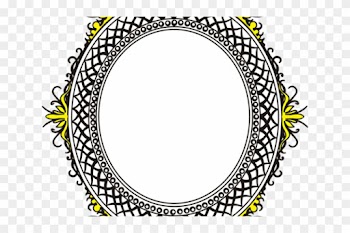 Decorative Border Clipart Oval - Frame Design Png Round