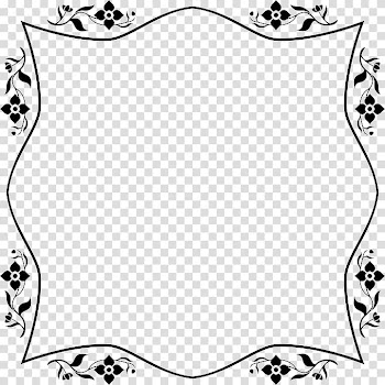 Decorative Borders Floral borders Calligraphic Frames and Borders , design transparent background PNG clipart