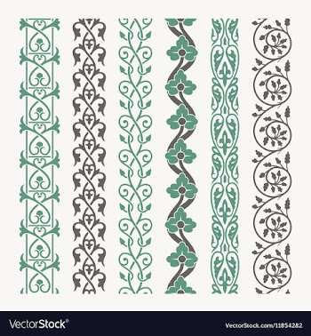  					Decorative borders set vector image														