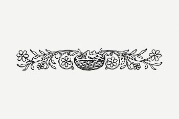Decorative botanical divider clipart illustration | Free PSD - rawpixel