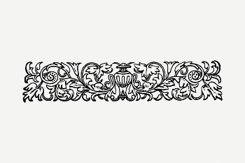 Decorative botanical divider clipart illustration | Free PSD - rawpixel