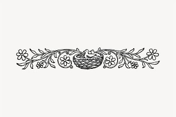 Decorative botanical divider illustration clipart | Free Vector - rawpixel