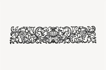 Decorative botanical divider illustration clipart | Free Vector - rawpixel