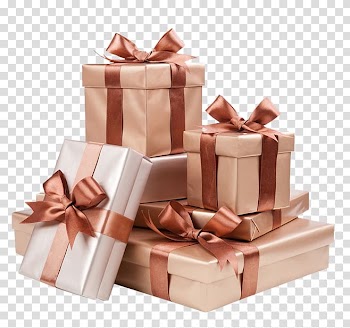 Decorative box Gift Ribbon Gold, Gift transparent background PNG clipart